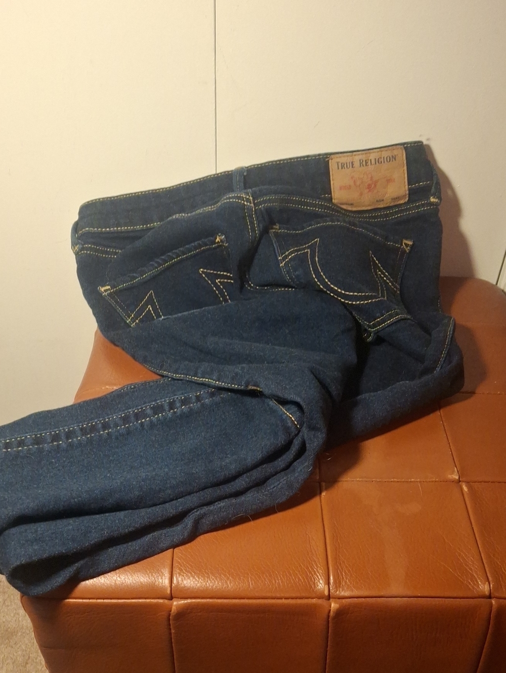 True Religion Women’s/Men's Dark Indigo Relaxed Jeans
